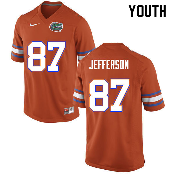 Youth #87 Van Jefferson Florida Gators College Football Jerseys Sale-Orange